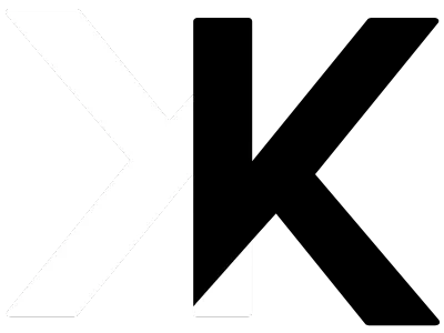 Logo de Kkaaro Artiste peintre contemporaine, blanc et noir